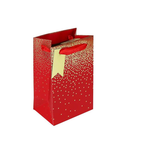 Picture of RED/GOLD STARS OMBRE PERFUME BAG